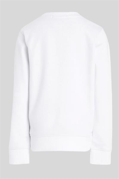 Calvin Klein Erkek Çocuk Hiper Gerçek Monogram Sweatshirt Beyaz