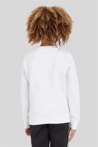 Calvin Klein Erkek Çocuk Hiper Gerçek Monogram Sweatshirt Beyaz
