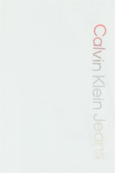 Calvin Klein Erkek Çocuk Kurumsal Logolu T-Shirt Beyaz