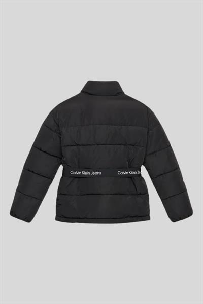 Calvin Klein Erkek Çocuk Logo Bantlı Kemer Mont Siyah