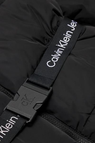 Calvin Klein Erkek Çocuk Logo Bantlı Kemer Mont Siyah