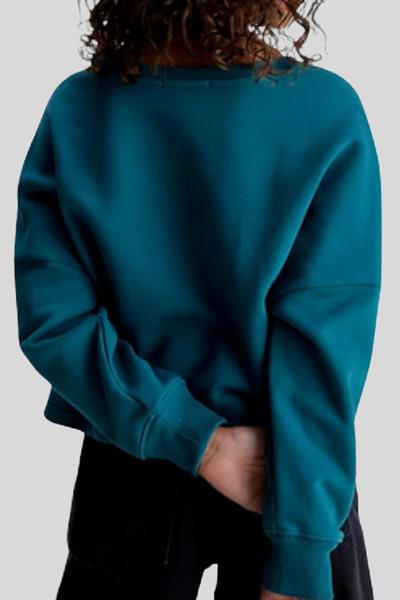 Calvin Klein Erkek Çocuk Logolu Kapüşonlu Sweatshirt Mavi