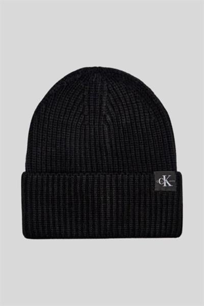 Calvin Klein Erkek Çocuk Monogram Kabuklu Bere Siyah