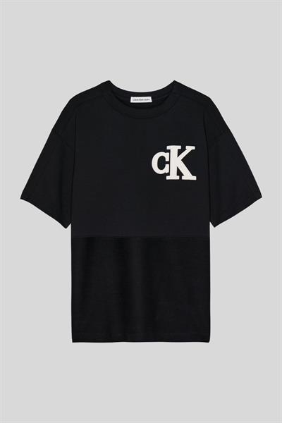 Calvin Klein Erkek Çocuk Pamuklu Logolu T-Shirt Siyah