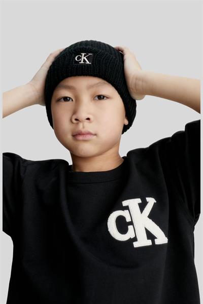 Calvin Klein Erkek Çocuk Pamuklu Logolu T-Shirt Siyah