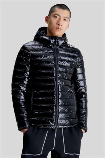 Calvin Klein Erkek Dolgulu Kapüşonlu Spor Ceket Siyah