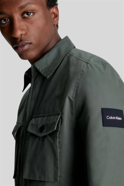 Calvin Klein Erkek Fermuarlı Hafif Ceket Yeşil