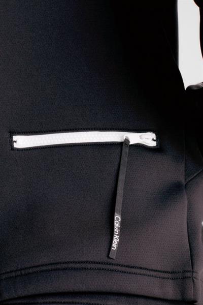 Calvin Klein Erkek Fermuarlı Logolu Sweatshirt Siyah