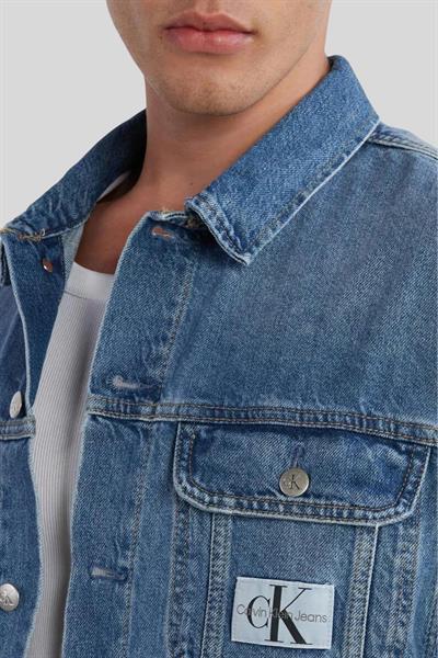 Calvin Klein Erkek Jean Ceket Mavi