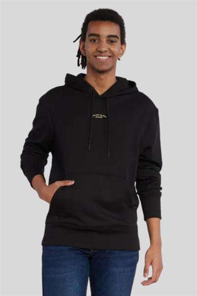 Calvin Klein Erkek Kapüşonlu Oversize Sweatshirt Siyah
