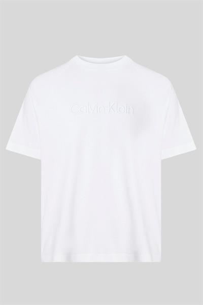 Calvin Klein Erkek Kısa Kollu T-Shirt Beyaz