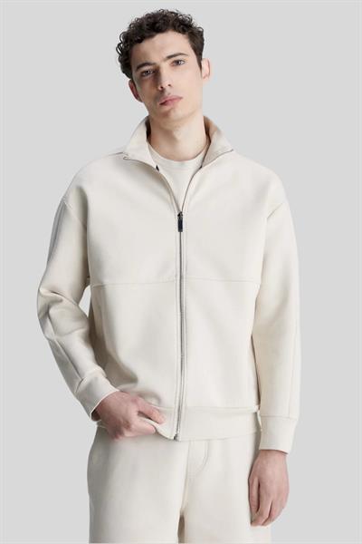 Calvin Klein Erkek Logolu Fermuarlı Ceket Bej