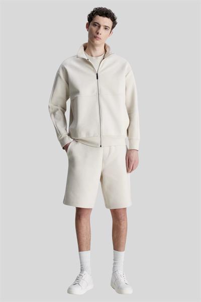 Calvin Klein Erkek Logolu Fermuarlı Ceket Bej