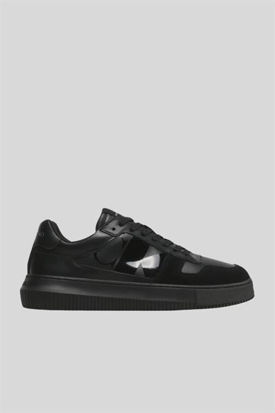 Calvin Klein Erkek Logolu Hakiki Deri Sneaker Siyah