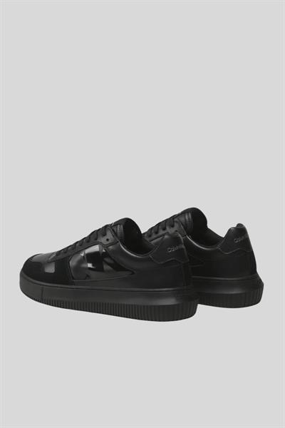 Calvin Klein Erkek Logolu Hakiki Deri Sneaker Siyah