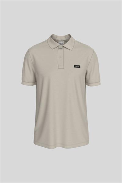 Calvin Klein Erkek Marka Logolu Organik Pamuklu Polo Yaka T-Shirt Bej