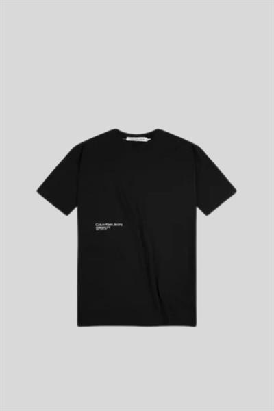 Calvin Klein Erkek Oversize Pamuklu T-Shirt Siyah