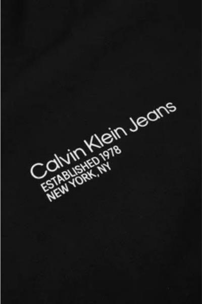Calvin Klein Erkek Oversize Pamuklu T-Shirt Siyah