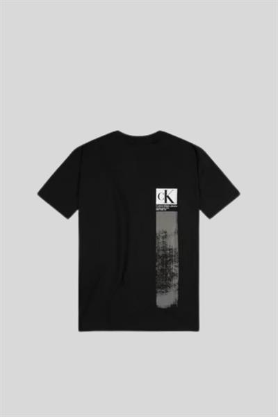 Calvin Klein Erkek Oversize Pamuklu T-Shirt Siyah