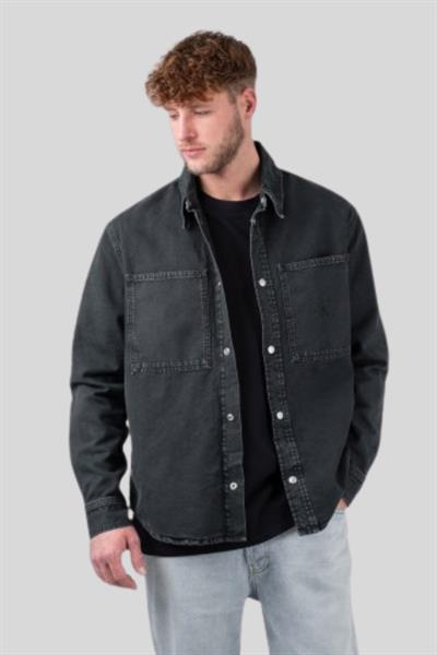 Calvin Klein Erkek Pamuklu Jean Gömlek Siyah