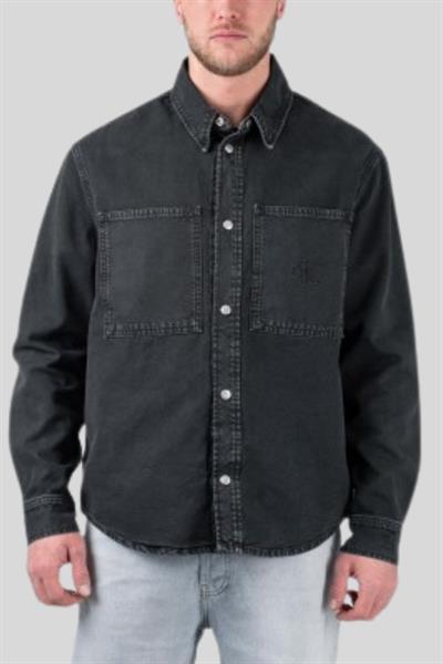 Calvin Klein Erkek Pamuklu Jean Gömlek Siyah