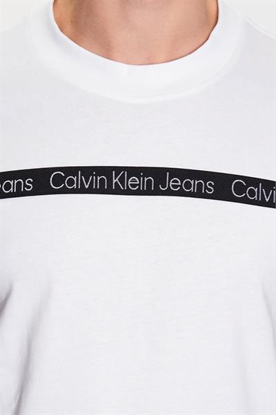 Calvin Klein Erkek Regular Fit Bisiklet Yaka T-Shirt Beyaz