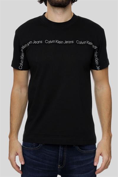 Calvin Klein Erkek Regular Fit Bisiklet Yaka T-Shirt Siyah