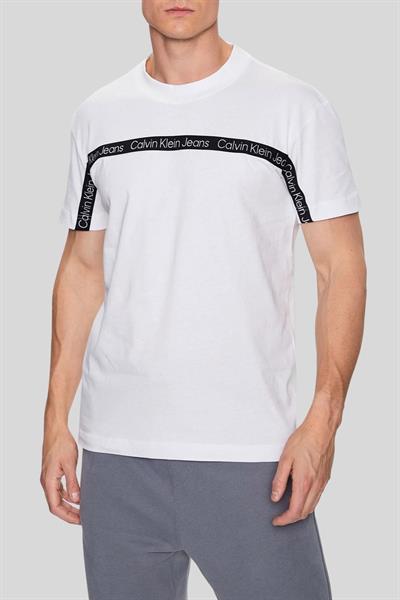 Calvin Klein Erkek Regular Fit Bisiklet Yaka T-Shirt Beyaz