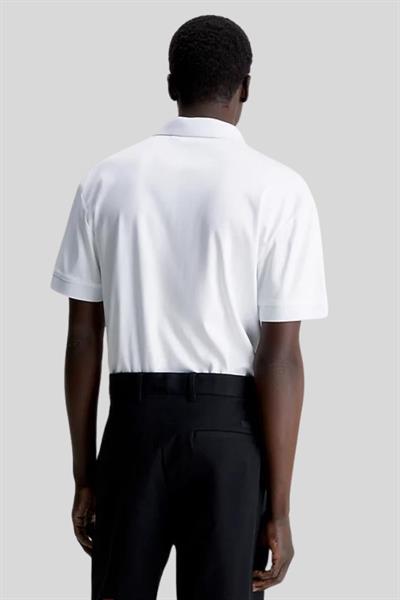 Calvin Klein Erkek Regular Fit Kısa Kollu Polo Yaka T-Shirt Beyaz
