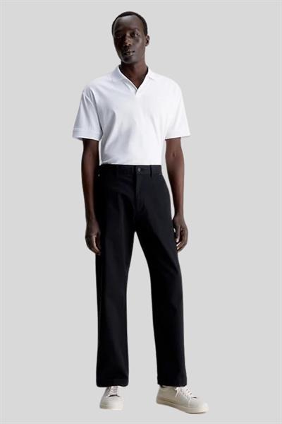 Calvin Klein Erkek Regular Fit Kısa Kollu Polo Yaka T-Shirt Beyaz