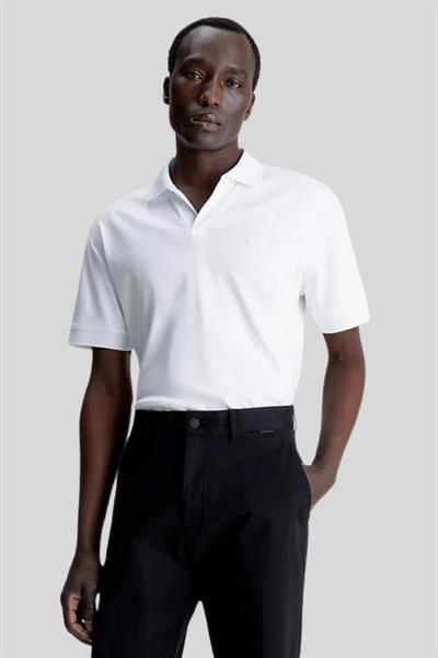 Calvin Klein Erkek Regular Fit Kısa Kollu Polo Yaka T-Shirt Beyaz