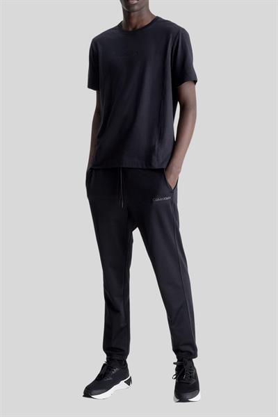 Calvin Klein Erkek Regular Fit Logolu Bisiklet Yaka Pamuklu T-Shirt Siyah