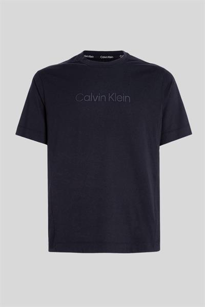 Calvin Klein Erkek Regular Fit Logolu Bisiklet Yaka Pamuklu T-Shirt Siyah