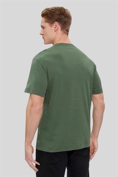 Calvin Klein Erkek Regular Fit Logolu Kısa Kollu Pamuklu T-Shirt Yeşil