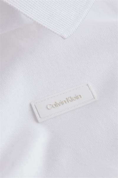 Calvin Klein Erkek Regular Fit Marka Logolu Polo Yaka T-Shirt Beyaz