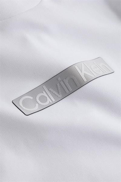 Calvin Klein Erkek Regular Fit Marka Logolu Uzun Kollu Sweatshirt Beyaz