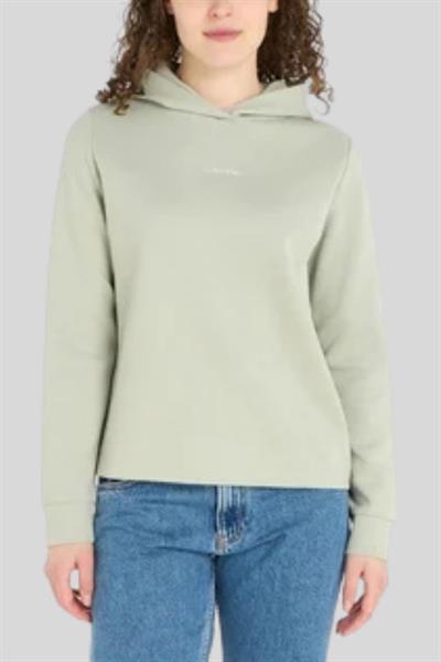 Calvin Klein Erkek Regular Fit Marka Logolu Kapüşonlu Sweatshirt Yeşil