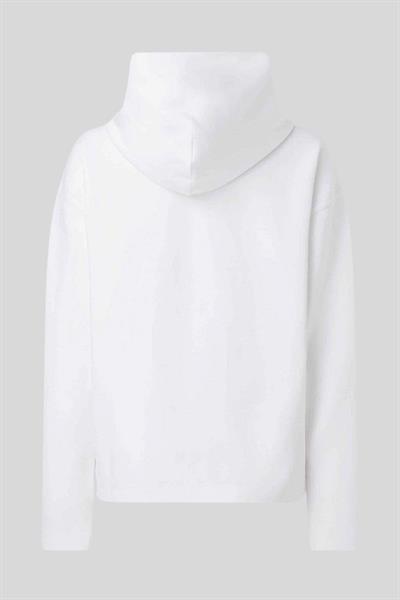 Calvin Klein Erkek Regular Fit Marka Logolu Kapüşonlu Sweatshirt Beyaz