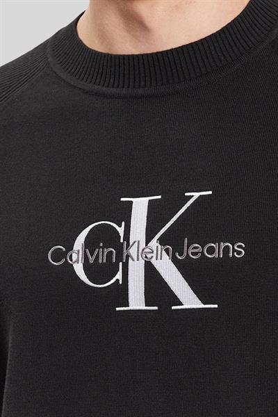 Calvin Klein Erkek Regular Fit Pamuklu Kazak Siyah