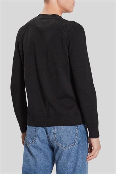 Calvin Klein Erkek Regular Fit Pamuklu Kazak Siyah
