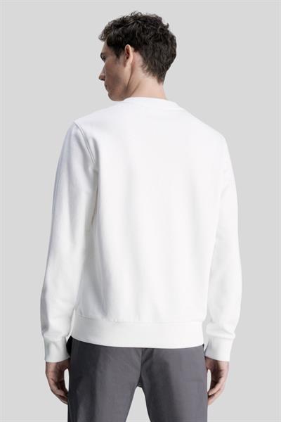 Calvin Klein Erkek Regular Fit Parlak Sweatshirt Beyaz