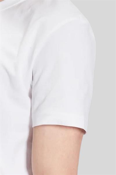 Calvin Klein Erkek Regular Fit Tekrar Baskılı Yuvarlak Yaka T-Shirt Beyaz
