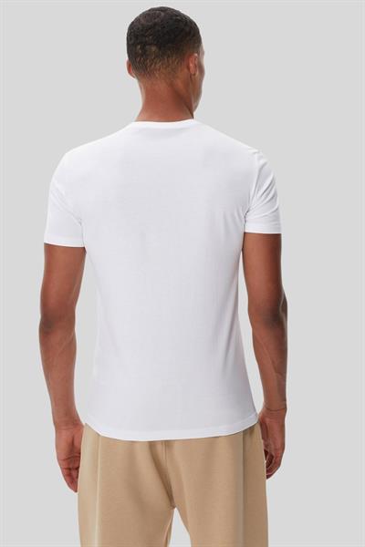 Calvin Klein Erkek Regular Fit Yuvarlak Yakalı Logolu T-Shirt Beyaz