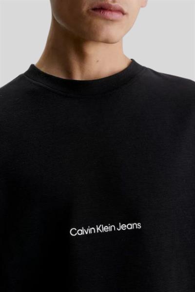 Calvin Klein Erkek Slim Fit Bisiklet Yaka T-Shirt Siyah