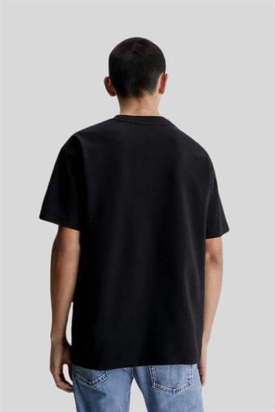 Calvin Klein Erkek Slim Fit Bisiklet Yaka T-Shirt Siyah