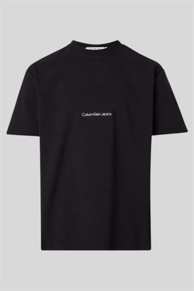 Calvin Klein Erkek Slim Fit Bisiklet Yaka T-Shirt Siyah