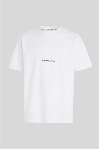 Calvin Klein Erkek Slim Fit Bisiklet Yaka T-Shirt Beyaz