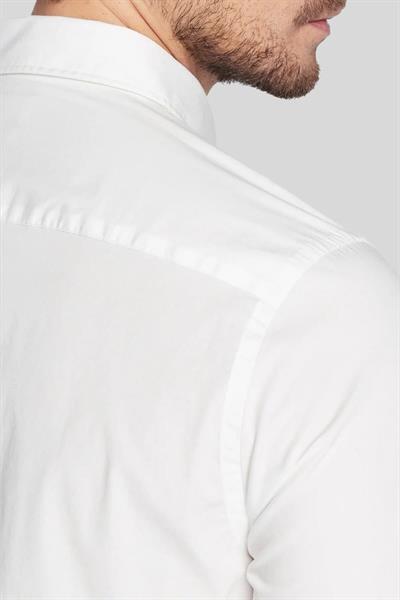 Calvin Klein Erkek Slim Fit İnce Poplin Streç Gömlek Beyaz