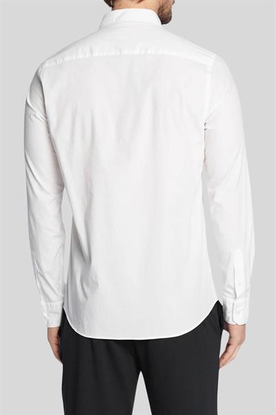 Calvin Klein Erkek Slim Fit İnce Poplin Streç Gömlek Beyaz