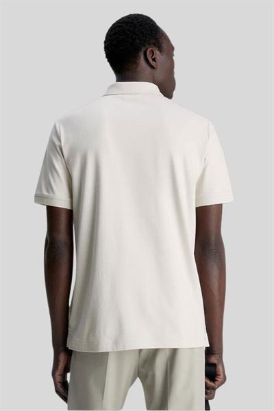Calvin Klein Erkek Slim Fit Marka Logolu Polo Yaka T-Shirt Bej